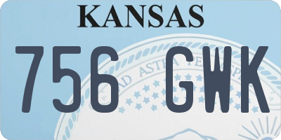 KS license plate 756GWK
