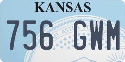 KS license plate 756GWM