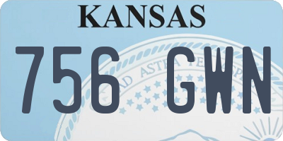 KS license plate 756GWN