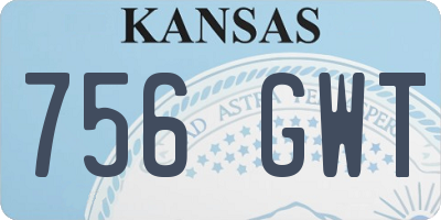 KS license plate 756GWT