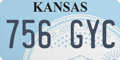 KS license plate 756GYC