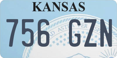 KS license plate 756GZN