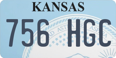 KS license plate 756HGC