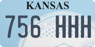 KS license plate 756HHH