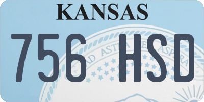 KS license plate 756HSD