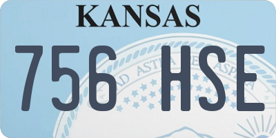 KS license plate 756HSE