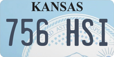 KS license plate 756HSI