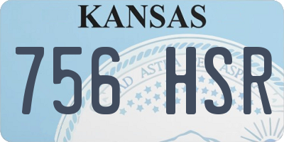 KS license plate 756HSR