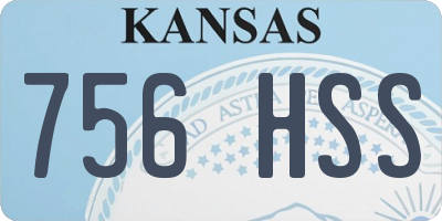 KS license plate 756HSS