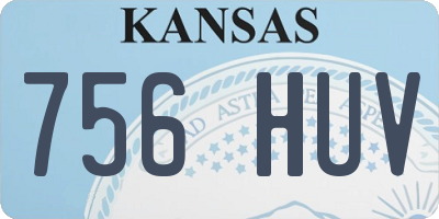 KS license plate 756HUV