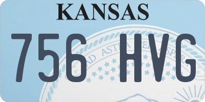 KS license plate 756HVG