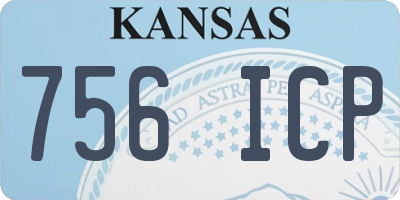 KS license plate 756ICP