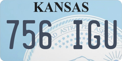 KS license plate 756IGU