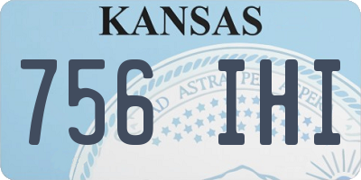 KS license plate 756IHI
