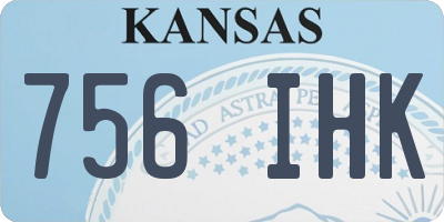 KS license plate 756IHK