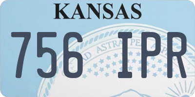 KS license plate 756IPR
