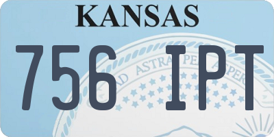 KS license plate 756IPT