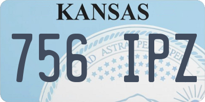 KS license plate 756IPZ