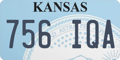 KS license plate 756IQA
