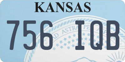KS license plate 756IQB
