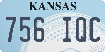 KS license plate 756IQC
