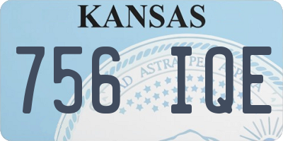 KS license plate 756IQE