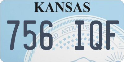 KS license plate 756IQF