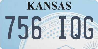 KS license plate 756IQG