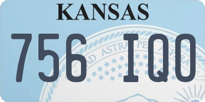KS license plate 756IQO