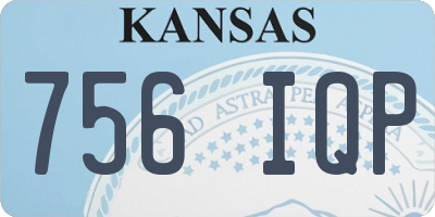 KS license plate 756IQP