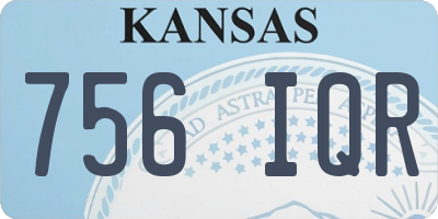KS license plate 756IQR