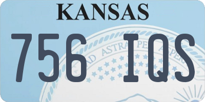KS license plate 756IQS