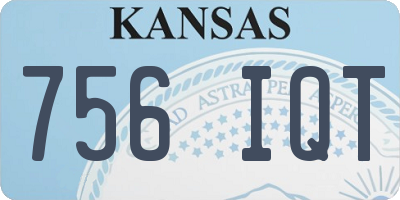 KS license plate 756IQT