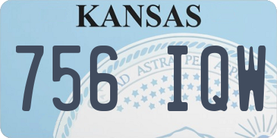 KS license plate 756IQW