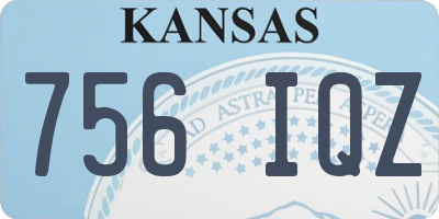 KS license plate 756IQZ