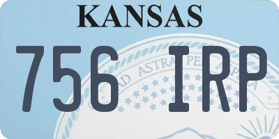 KS license plate 756IRP