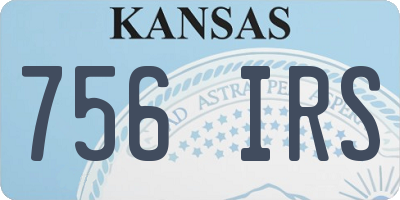 KS license plate 756IRS