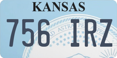 KS license plate 756IRZ