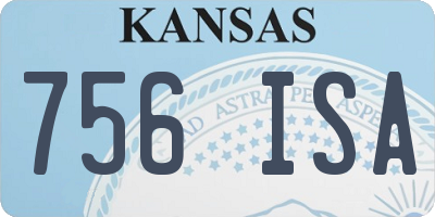 KS license plate 756ISA