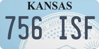 KS license plate 756ISF