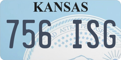 KS license plate 756ISG