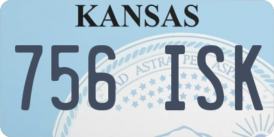 KS license plate 756ISK