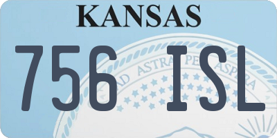KS license plate 756ISL