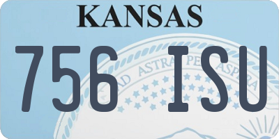KS license plate 756ISU