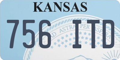 KS license plate 756ITD
