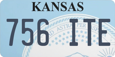 KS license plate 756ITE