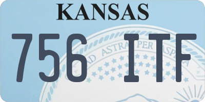 KS license plate 756ITF