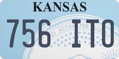 KS license plate 756ITO
