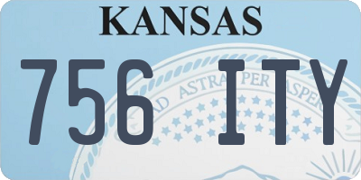 KS license plate 756ITY