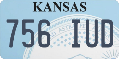KS license plate 756IUD